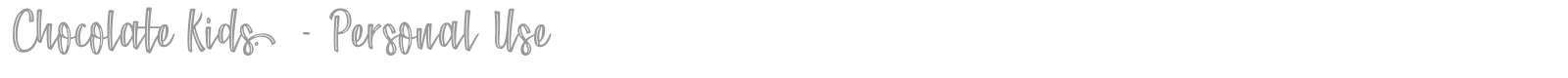 Chocolate Kids font preview